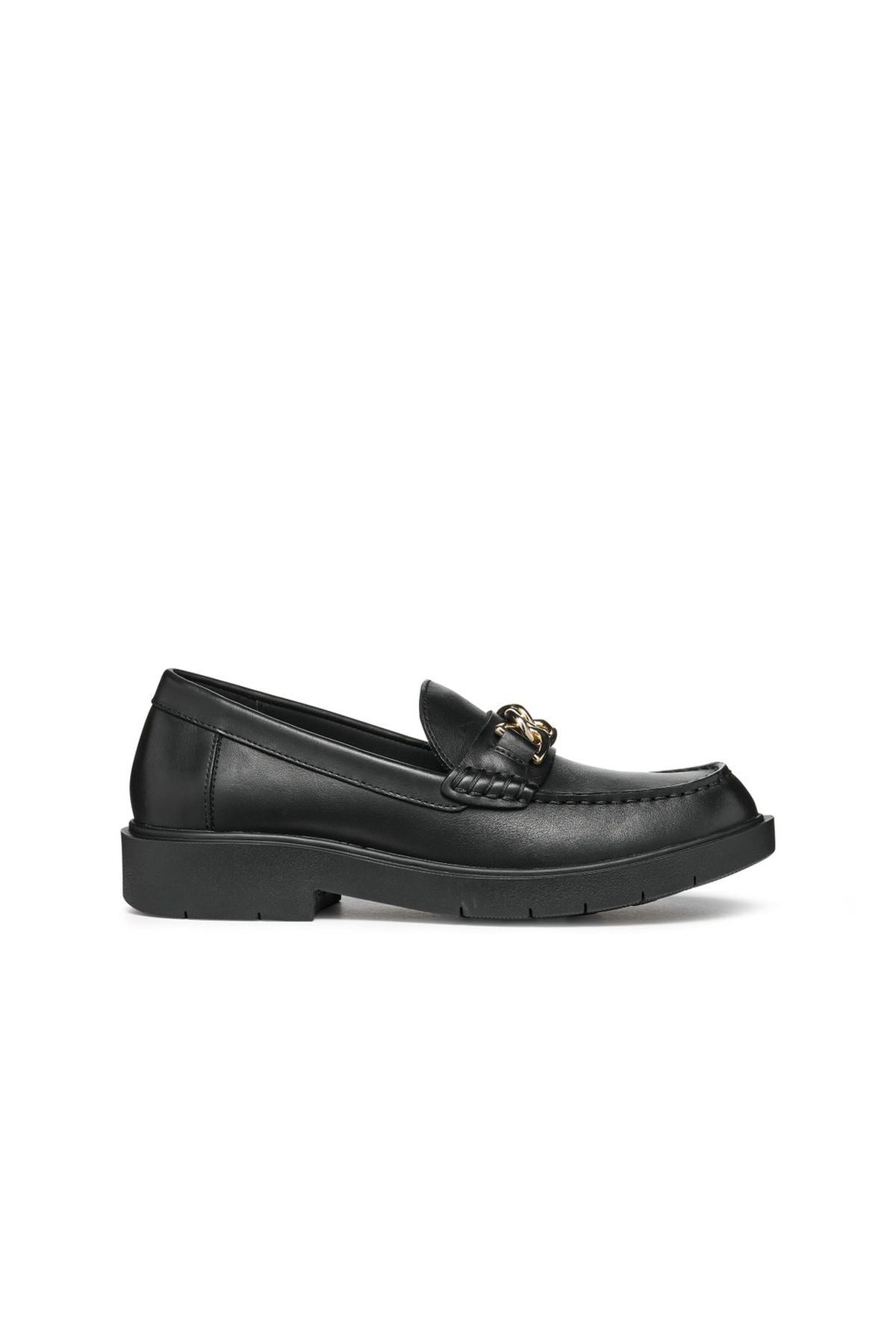 Geox Women's Black Spherica EC1 C Leather Masculine Loafer D36QRC00043C9999 | Derimod