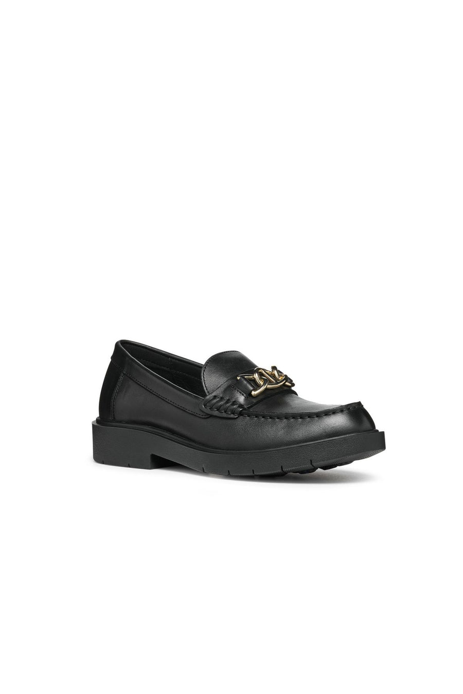 Geox Kadın Siyah Spherica EC1 C Deri Maskülen Loafer