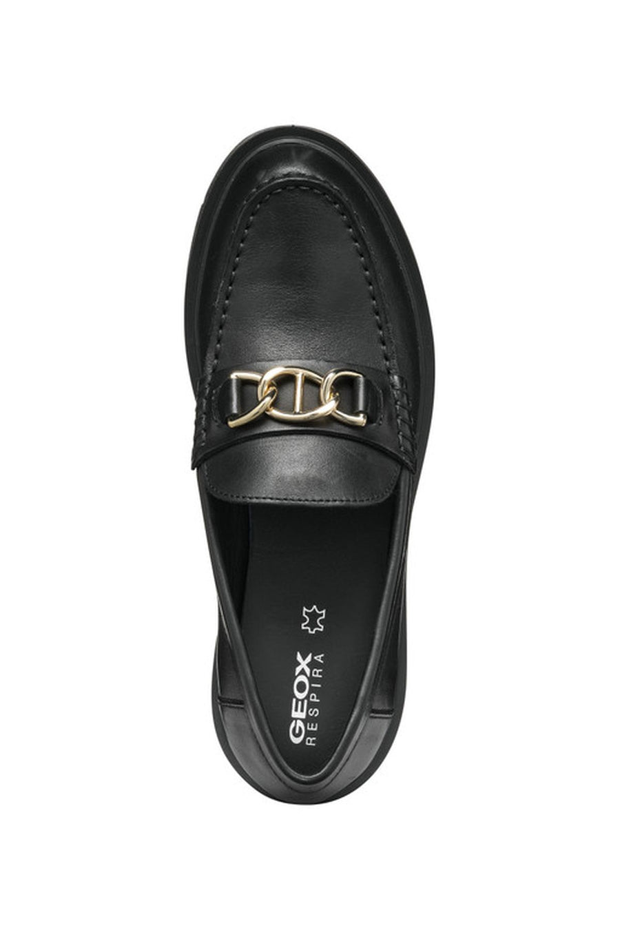 Geox Kadın Siyah Spherica EC1 C Deri Maskülen Loafer