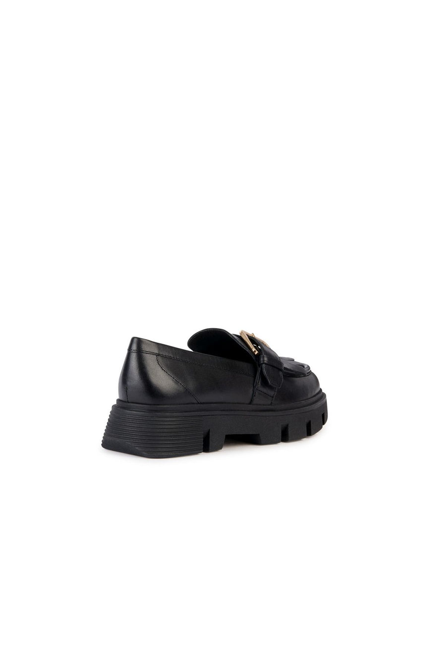 Geox Kadın Siyah Vilde Deri Maskülen Loafer