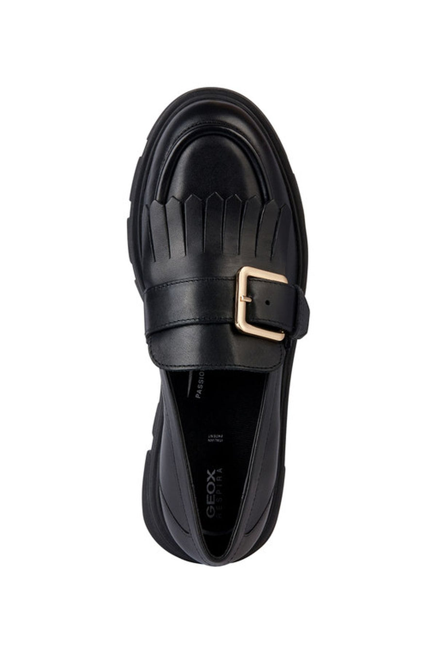 Geox Kadın Siyah Vilde Deri Maskülen Loafer