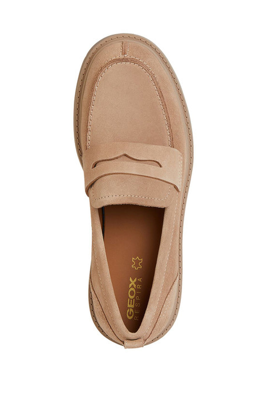 Geox Kadın Bej Spherica Ec7 Süet Deri Maskülen Loafer