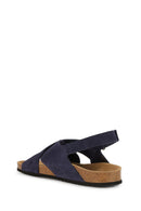 
Geox Women Navy Blue Nubuck Leather Slippers
 | Derimod