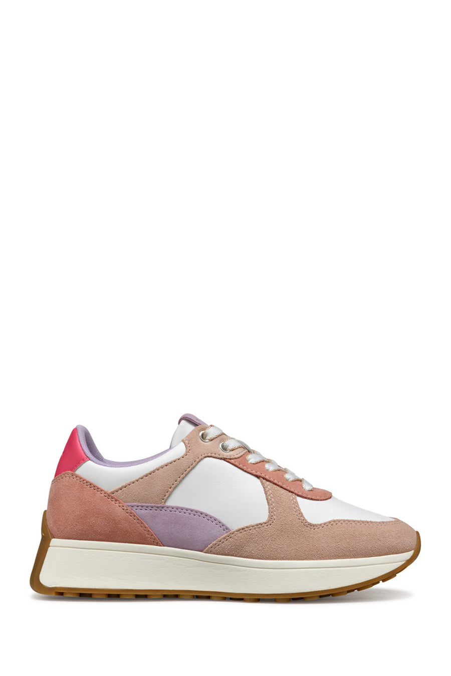 Geox Woman Multicoloured D Amabel A - Nappa + Suede Lace-up Leather Sneakers D45MDA08522C1ZJ8 | Derimod