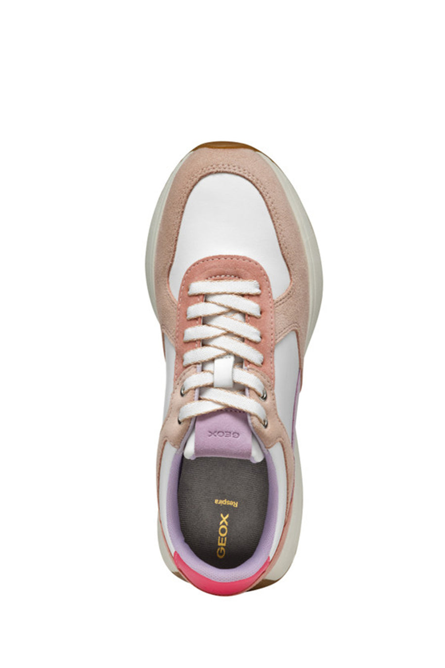 Geox Woman Multicoloured D Amabel A - Nappa + Suede Lace-up Leather Sneakers