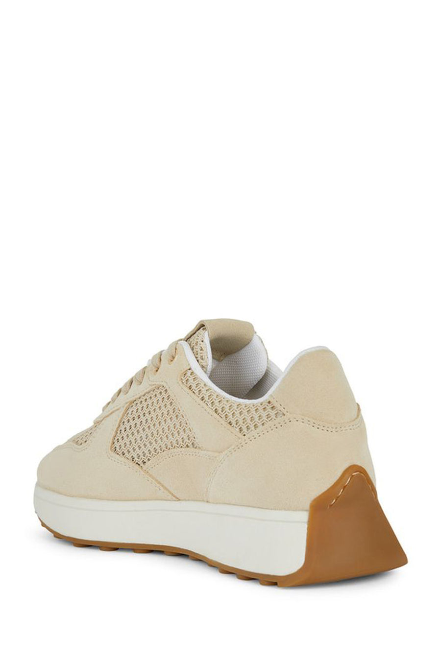 Geox Kadın Bej Amabel Bağcıklı Süet Deri Sneaker
