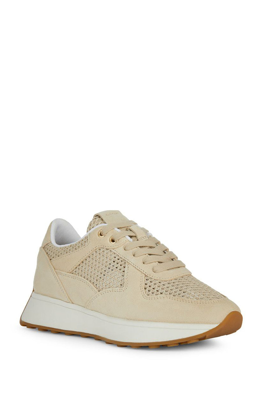 Geox Kadın Bej Amabel Bağcıklı Süet Deri Sneaker