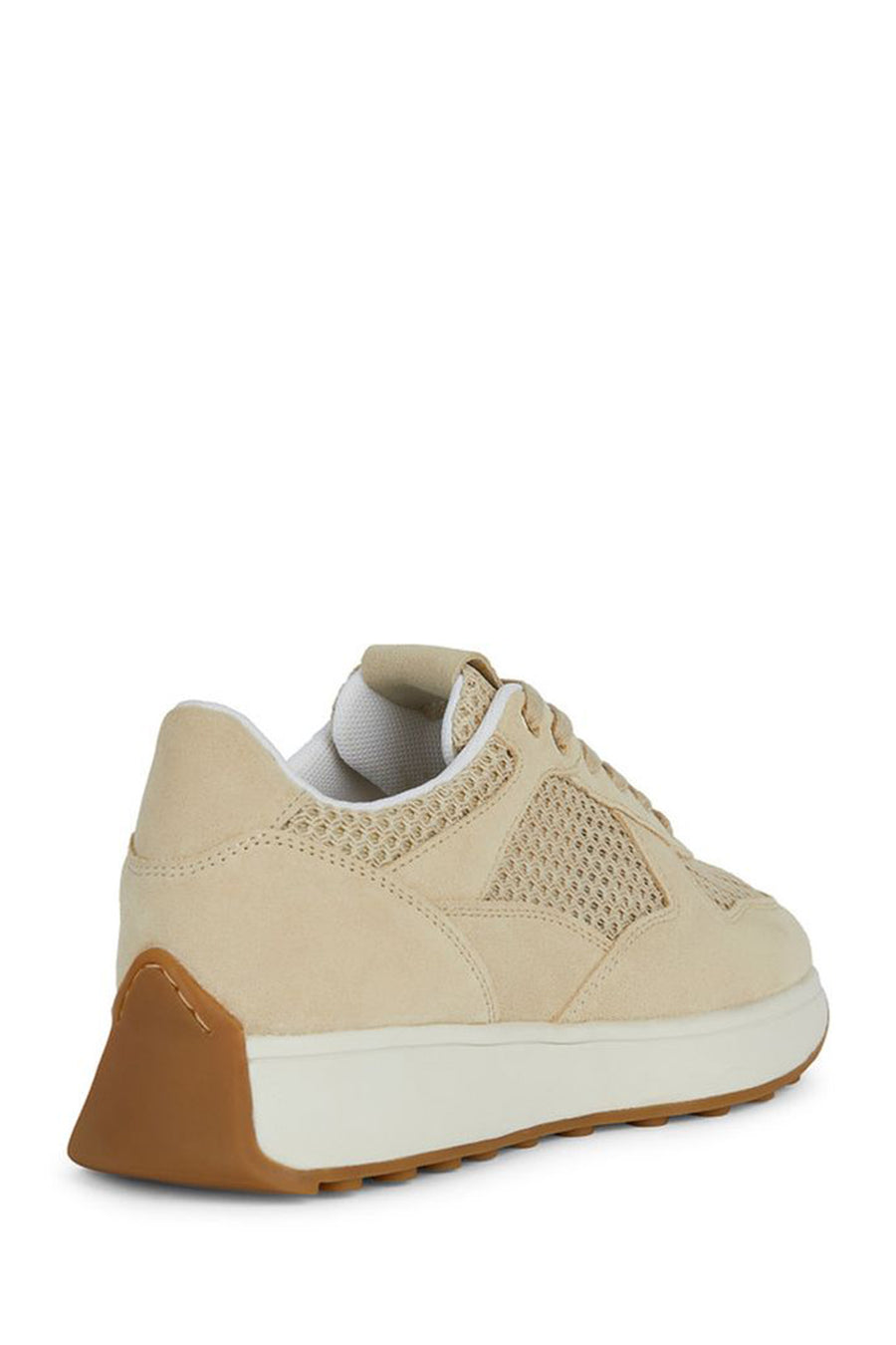 Geox Kadın Bej Amabel Bağcıklı Süet Deri Sneaker