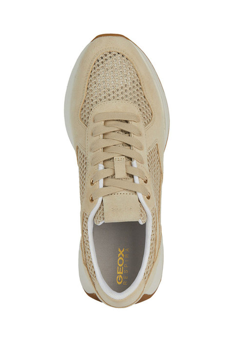 Geox Kadın Bej Amabel Bağcıklı Süet Deri Sneaker