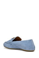 Geox Women Blue Palmaria Suede Leather Loafer | Derimod