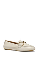Geox Women Beige Palmaria Leather Loafer | Derimod