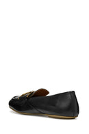Geox Women Black Palmaria Leather Loafer | Derimod