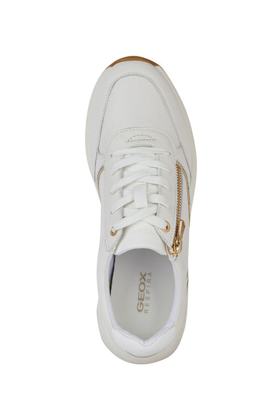 Geox Kadın Beyaz Bulmya Bağcıklı Deri Sneaker