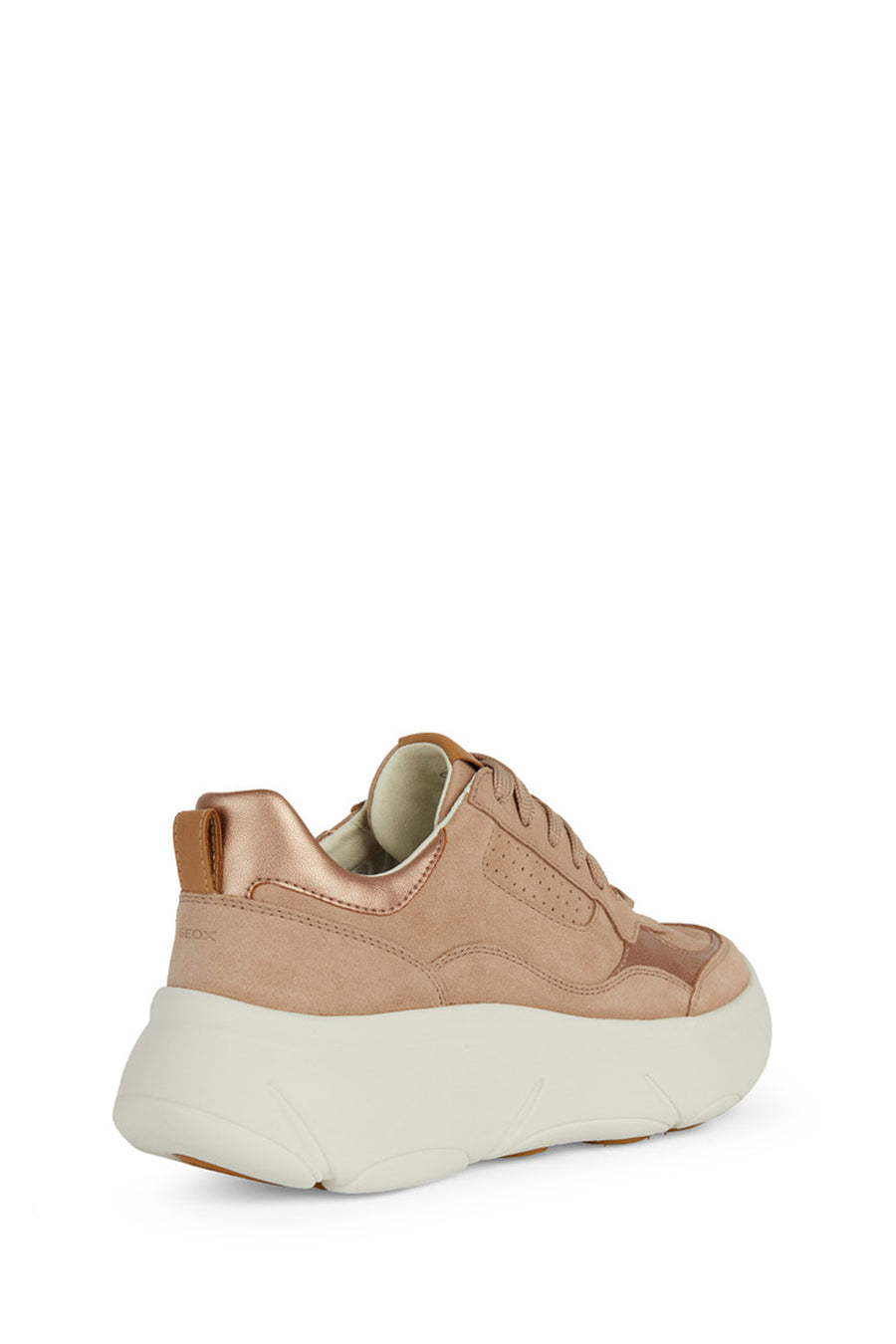 Geox Kadın Bej Nebula Bağcıklı Kalın Tabanlı Deri Sneaker