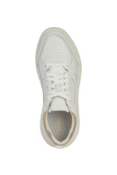 Geox Kadın Beyaz Nebula 2.0 X Kalın Tabanlı Bağcıklı Deri Sneaker | Derimod