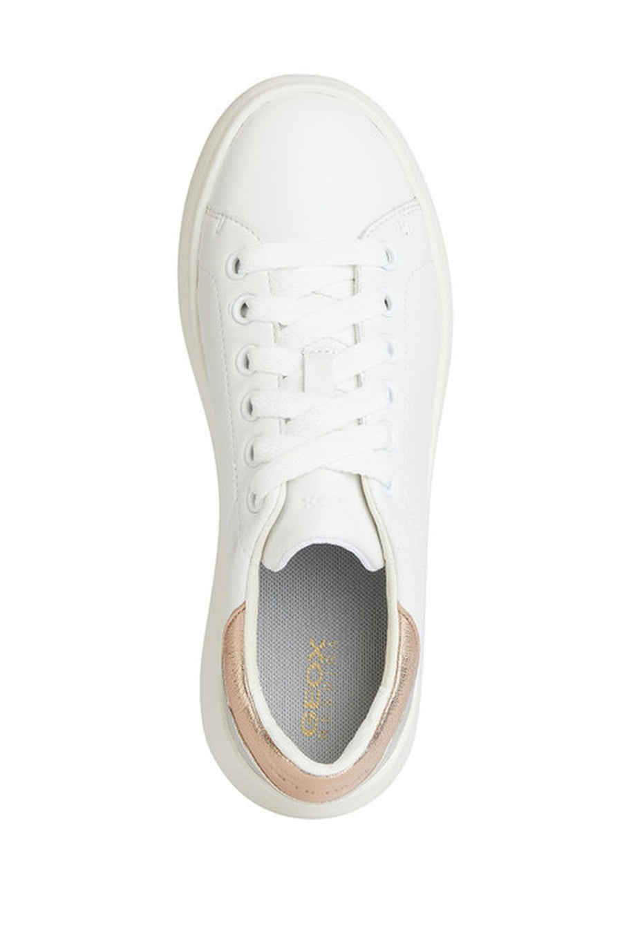 Geox Kadın Beyaz Spherica Ec4.1 Bağcıklı Deri Sneaker