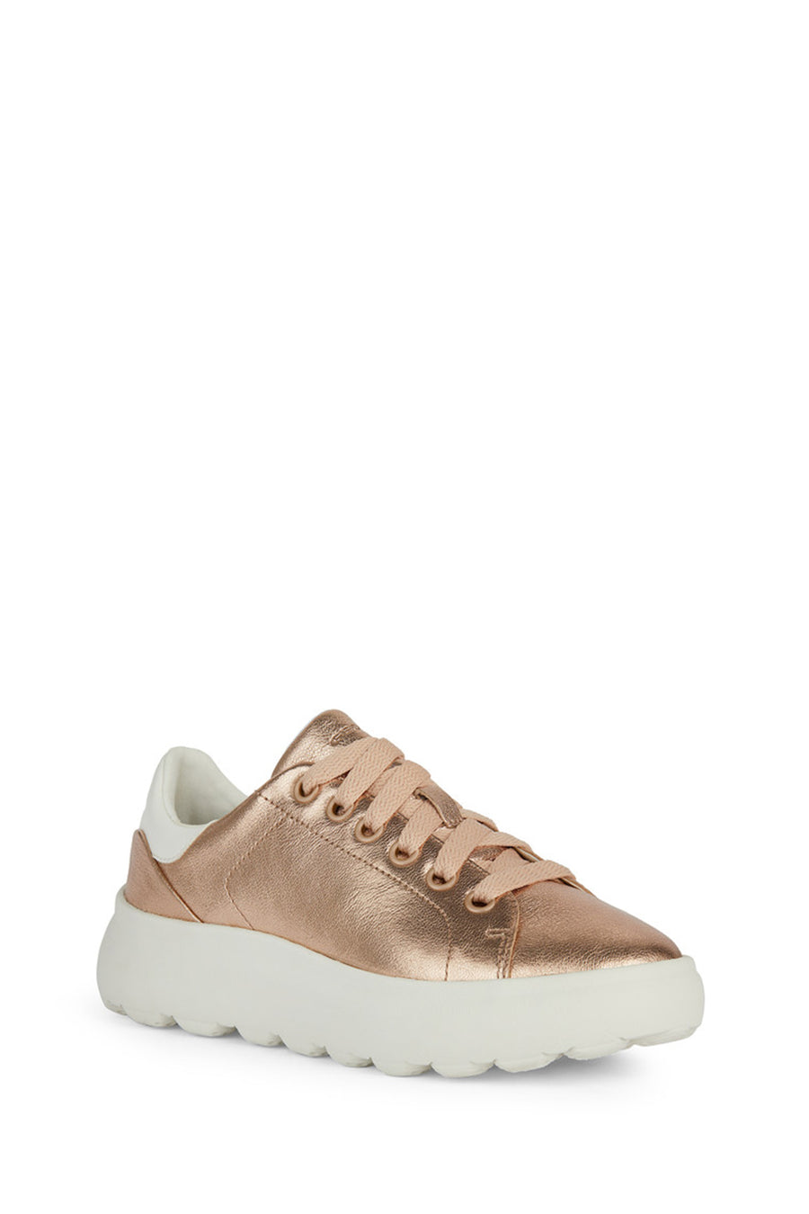 Geox Kadın Pembe Spherica Bağcıklı Kalın Tabanlı Deri Sneaker