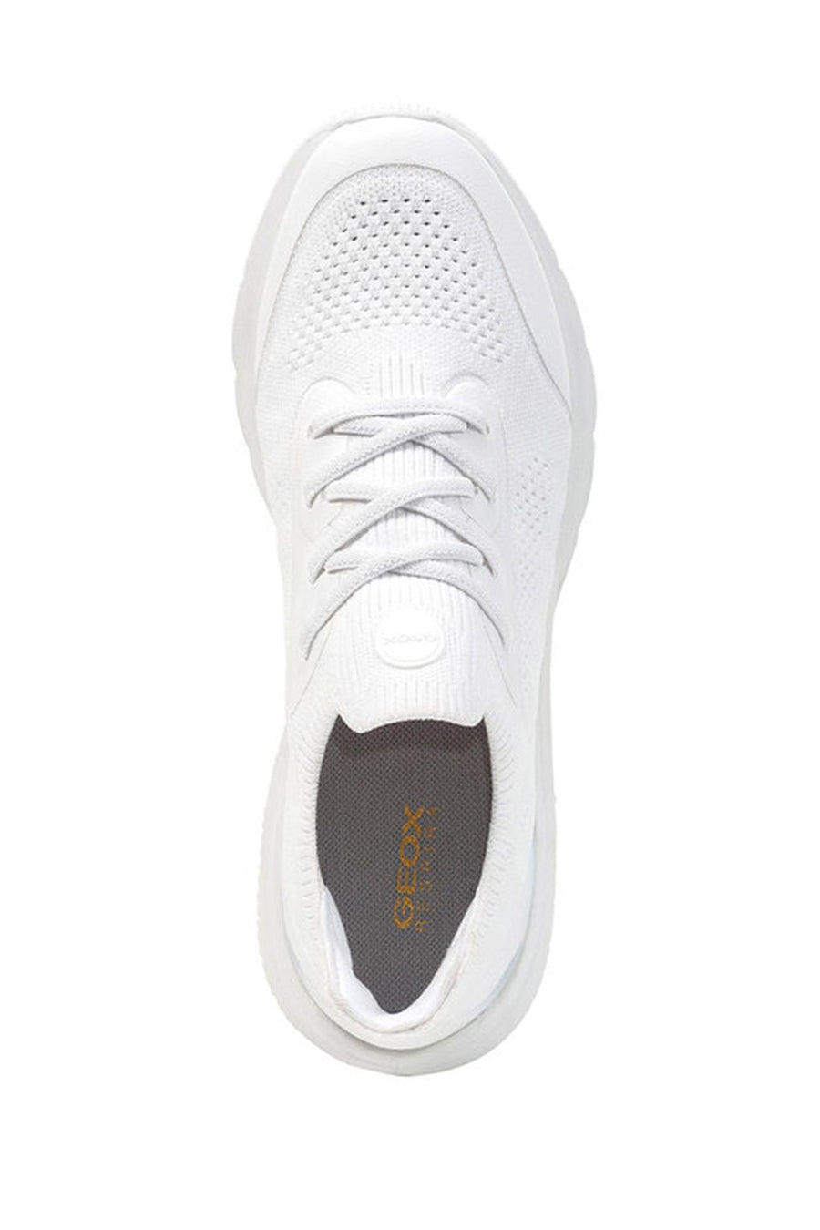 Geox Kadın Beyaz Spherica Actif Kalın Tabanlı Bağcıklı Kumaş Sneaker