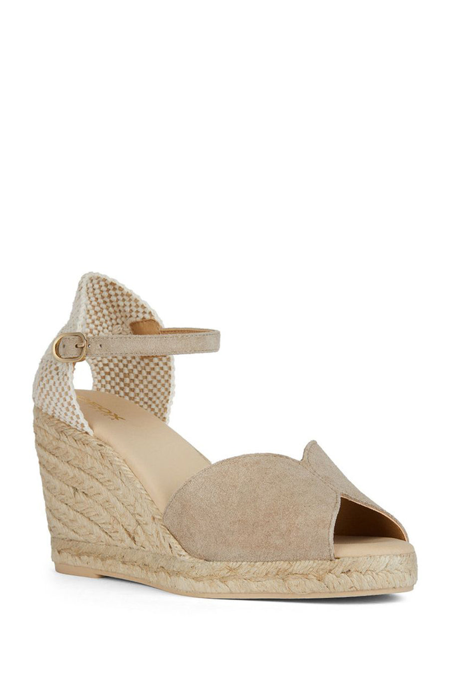 Geox Women's Mink Gelsa Ankle Strap Wedge Heel Espadrille