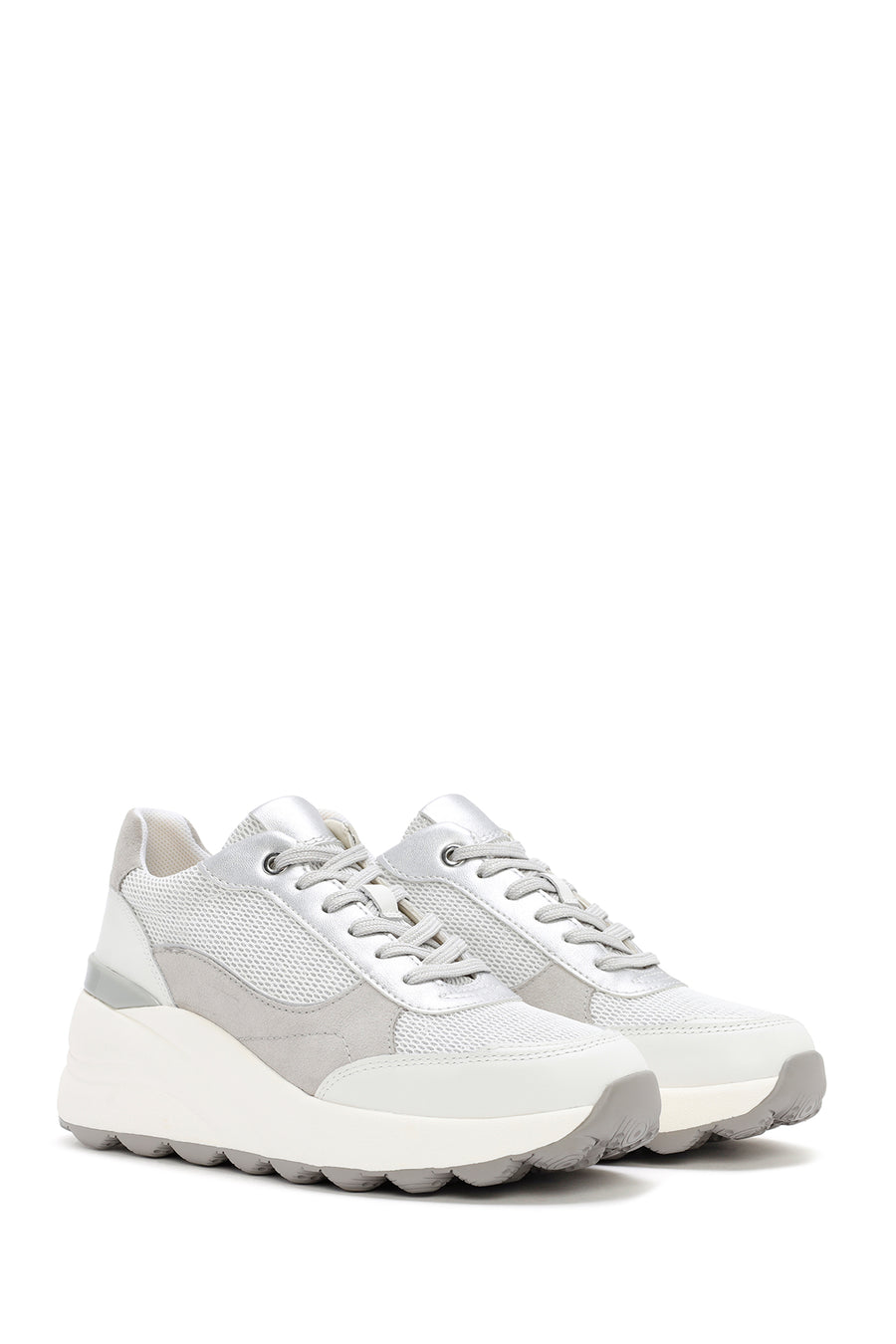 Geox Kadın Beyaz Spherica Bağcıklı Deri Sneaker