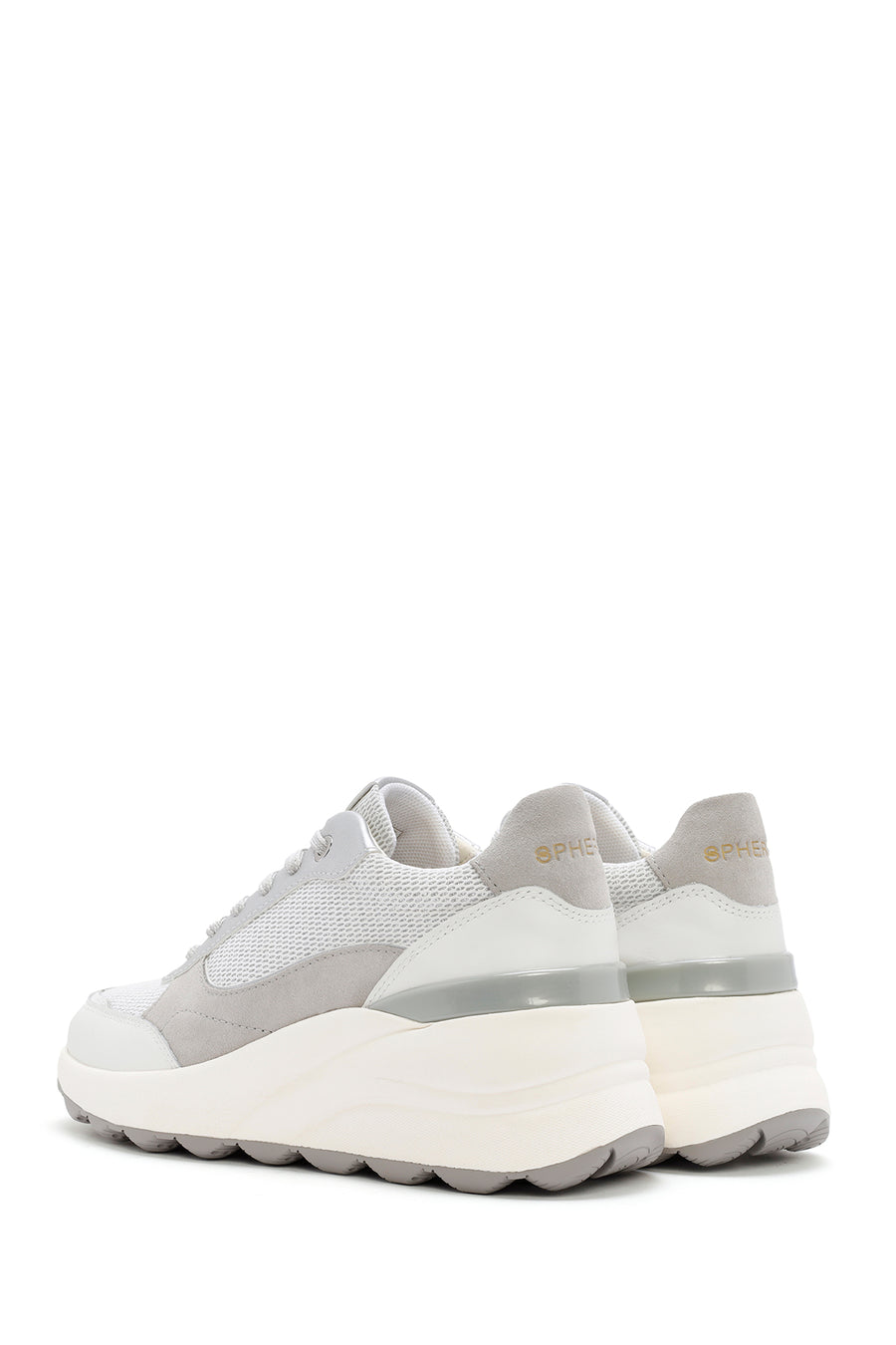 Geox Kadın Beyaz Spherica Bağcıklı Deri Sneaker