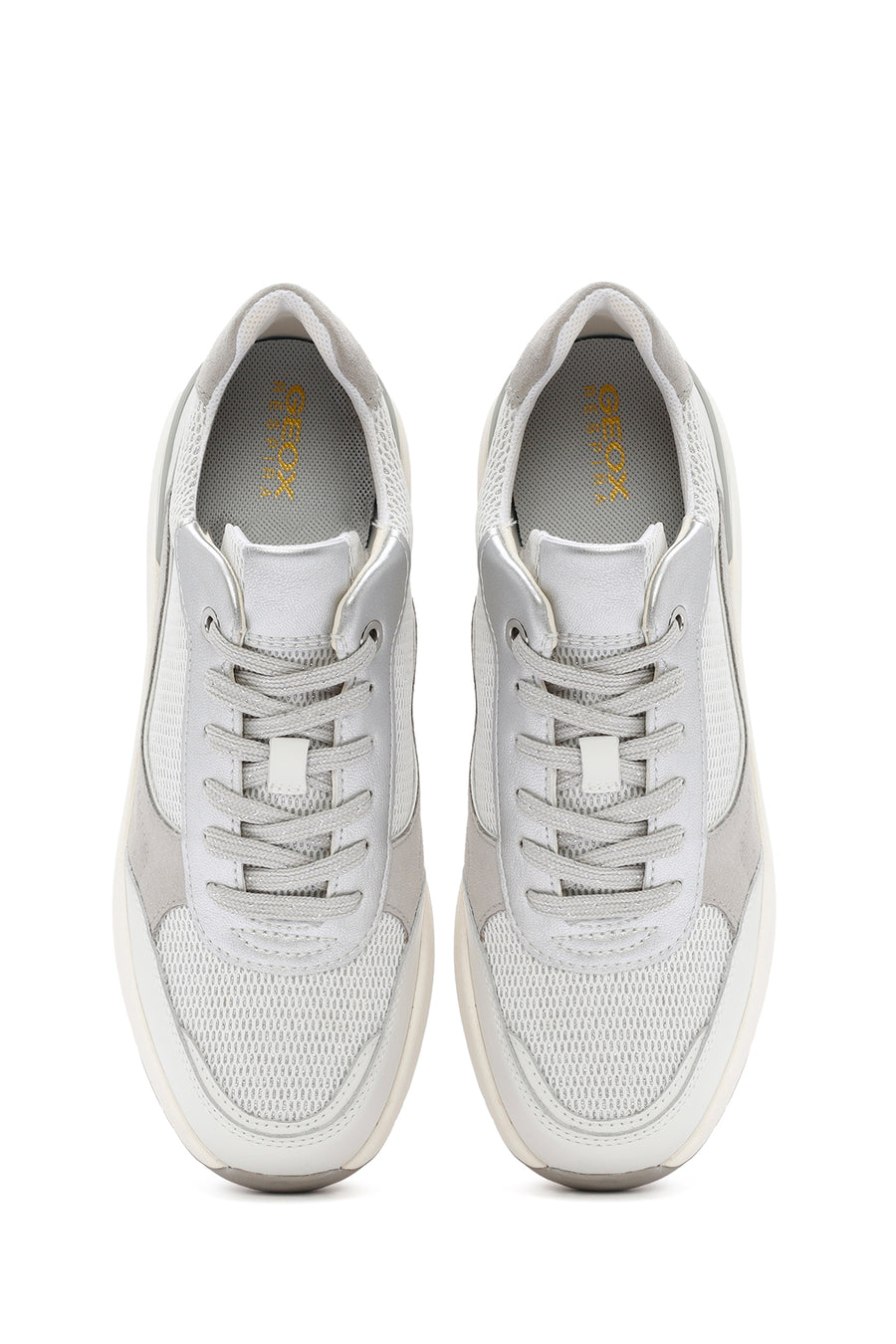 Geox Kadın Beyaz Spherica Bağcıklı Deri Sneaker