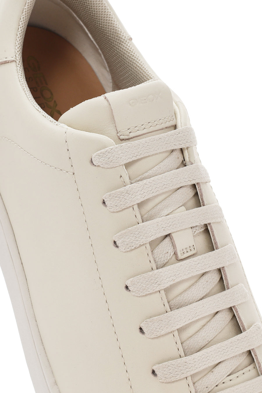 Geox Kadın Bej Spherica Ecub-1 Bağcıklı Deri Sneaker