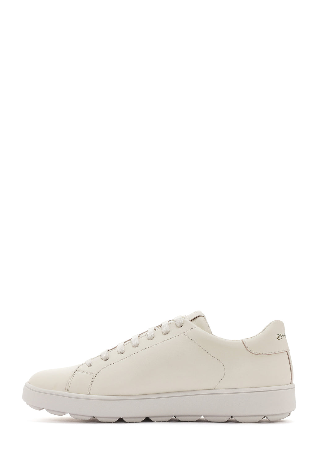 Geox Kadın Bej Spherica Ecub-1 Bağcıklı Deri Sneaker