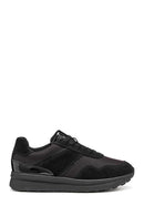 Geox Women Black D Runntıx A - Nylon+Suede Lace-Up Thick-Soled Fabric Sneaker | Derimod