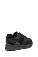 Geox Women Black D Runntıx A - Nylon+Suede Lace-Up Thick-Soled Fabric Sneaker | Derimod