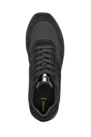Geox Women Black D Runntıx A - Nylon+Suede Lace-Up Thick-Soled Fabric Sneaker | Derimod