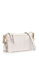 Geox Women White Claree Leather Crossbody Bag | Derimod
