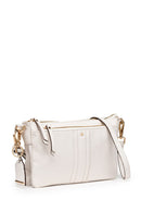 Geox Women White Claree Leather Crossbody Bag | Derimod