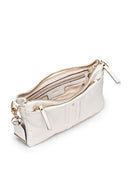 Geox Women White Claree Leather Crossbody Bag | Derimod