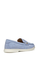 Geox Kadın Mavi Xand 3 Süet Deri Maskülen Loafer | Derimod