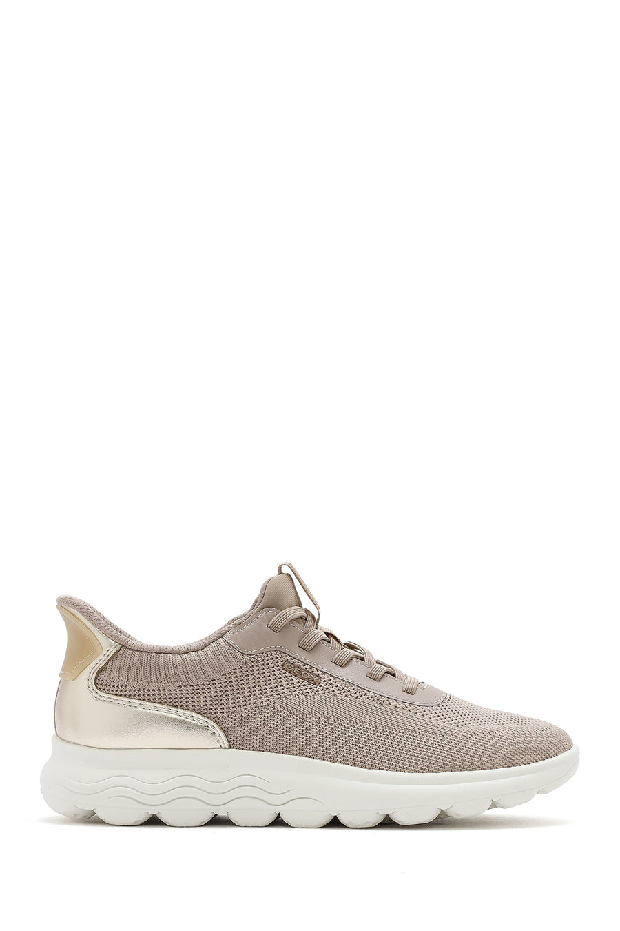 Geox Kadın Bej Spherica Plus Bağcıklı Kalın Tabanlı Kumaş Sneaker D557MA06KBNCH62L | Derimod