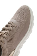 Geox Kadın Bej Spherica Plus Bağcıklı Kalın Tabanlı Kumaş Sneaker | Derimod