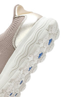 Geox Kadın Bej Spherica Plus Bağcıklı Kalın Tabanlı Kumaş Sneaker | Derimod