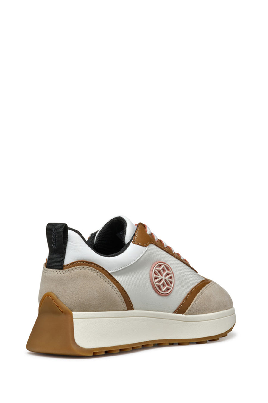 Geox Kadın Bej D Amabel Bağcıklı Kalın Tabanlı Deri Sneaker