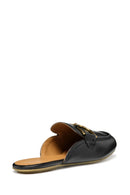 Geox Women Black Palmaria Buckled Leather Slippers | Derimod