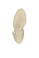 Geox Women Mink Ankle Buckle Wedge Heel Braided Leather Espadrille | Derimod