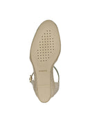 Geox Women Green Gelsa Low Ankle Buckle Wedge Heel Braided Leather Espadrille | Derimod