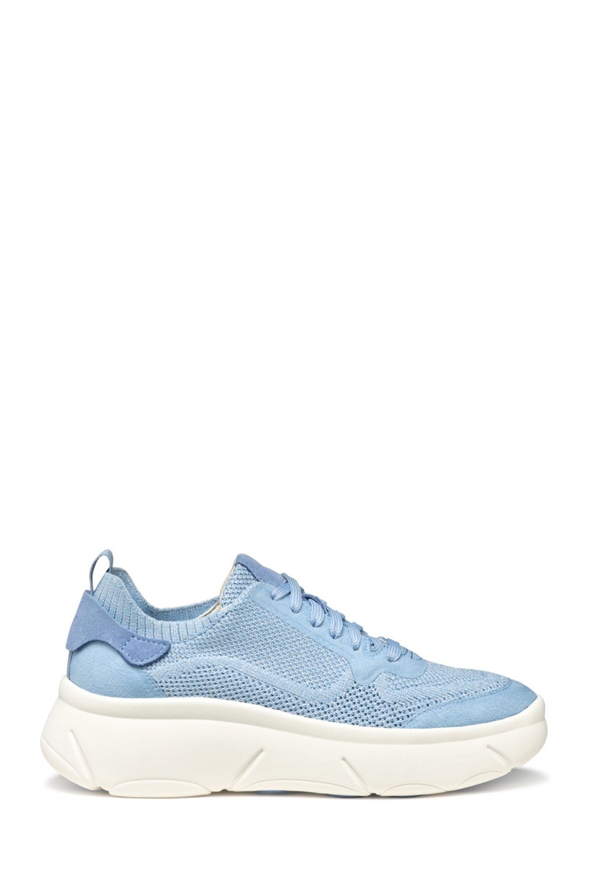 Geox Women Blue D Nebula 2.0 X A Lace-Up Thick-Soled Fabric Sneaker D55NHA09T22C4003 | Derimod