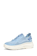 Geox Women Blue D Nebula 2.0 X A Lace-Up Thick-Soled Fabric Sneaker | Derimod