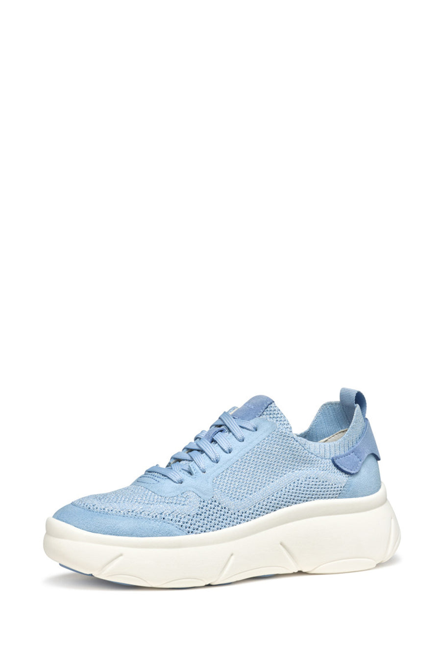 Geox Kadın Mavi D Nebula 2.0 X A Bağcıklı Kalın Tabanlı Kumaş Sneaker