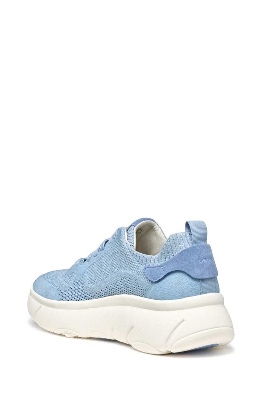 Geox Kadın Mavi D Nebula 2.0 X A Bağcıklı Kalın Tabanlı Kumaş Sneaker