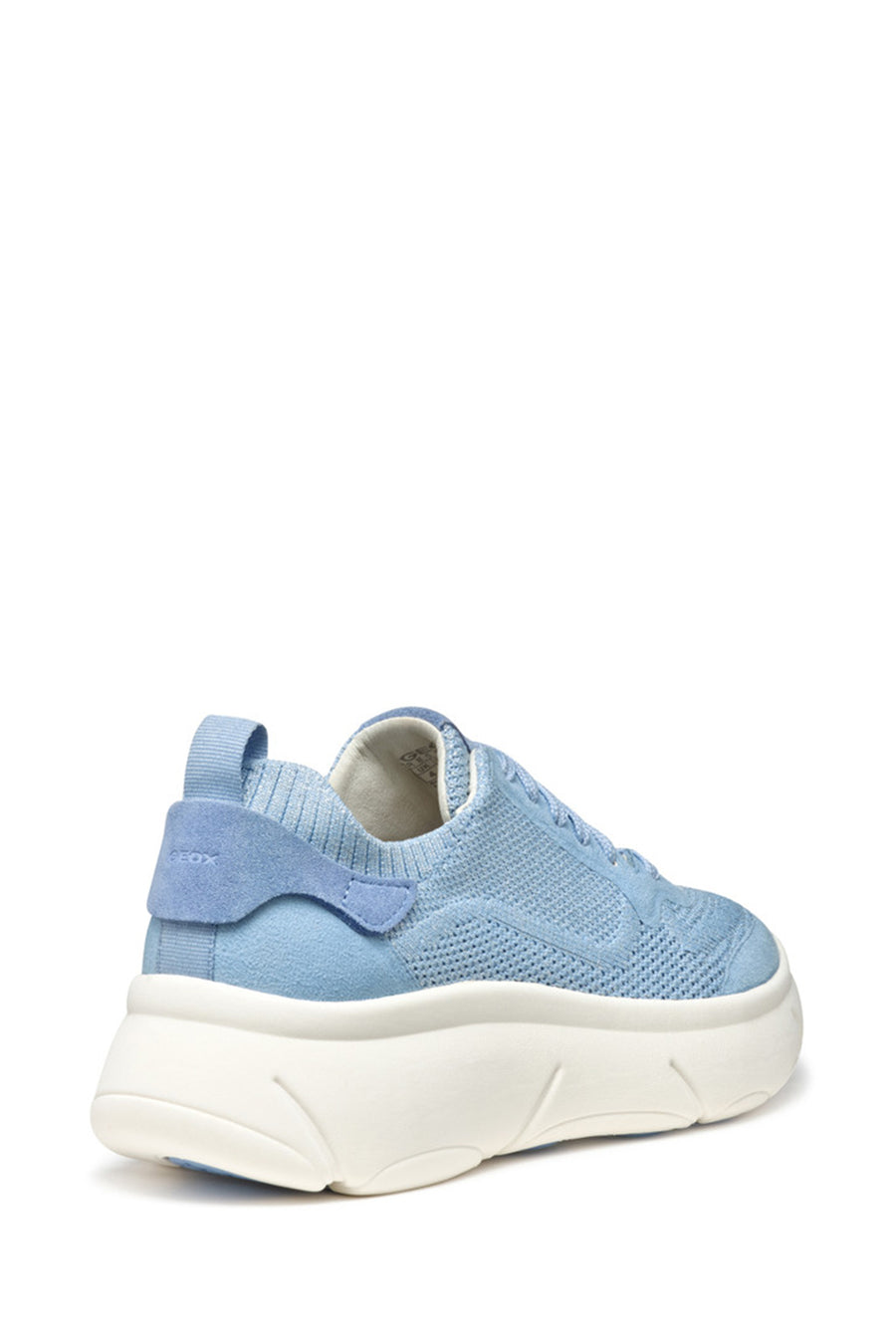 Geox Kadın Mavi D Nebula 2.0 X A Bağcıklı Kalın Tabanlı Kumaş Sneaker