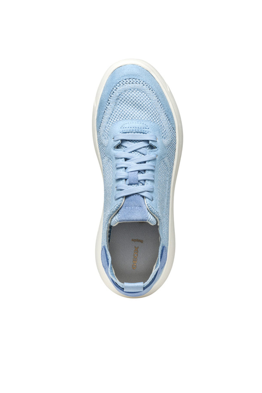 Geox Kadın Mavi D Nebula 2.0 X A Bağcıklı Kalın Tabanlı Kumaş Sneaker