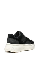 Geox Women Black Nebula Lace-Up Thick-Soled Leather Sneaker | Derimod