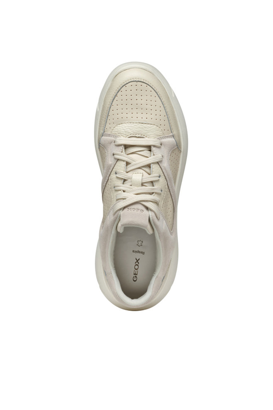 Geox Kadın Bej Nebula 2.0 X B Bağcıklı Kalın Tabanlı Deri Sneaker